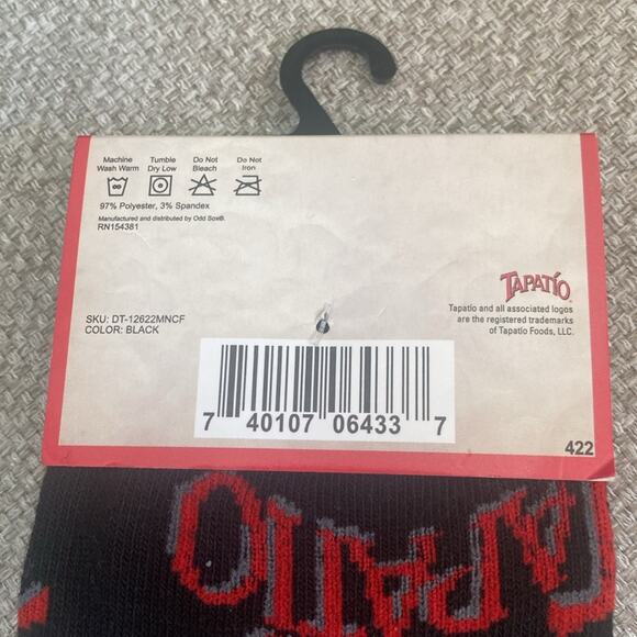 Tapatio Salsa Picante Hot Sauce Print Socks - Picture 5 of 6